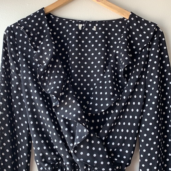 Black and white polka dot Blouse - Picture 4 of 8